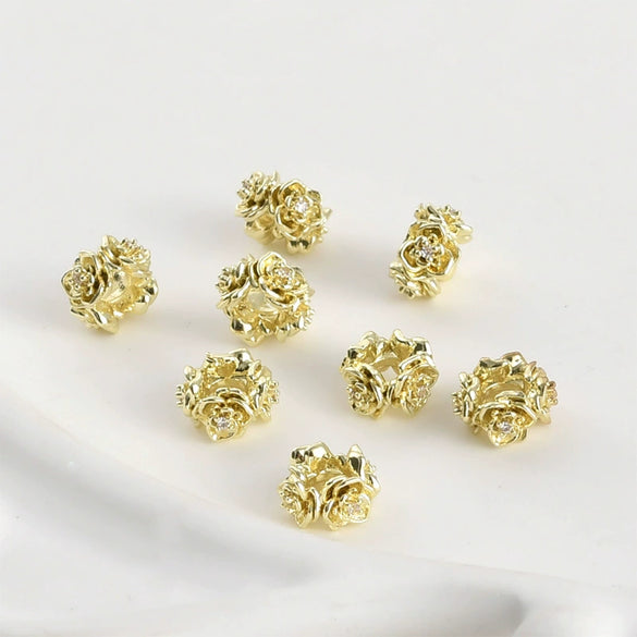 Copper Beads Electroplated Jewelry Material For Necklace Bracelet Diy