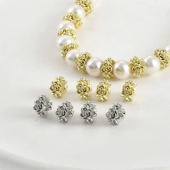 Copper Beads Electroplated Jewelry Material For Necklace Bracelet Diy