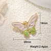 Copper Bee Butterfly Dragonfly Owl Dripping Oil Style Necklace Pendant Diy Accessories With Zircon Abalone Shellfish White Shellfish