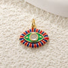 Copper Blue Eyes And Devil's Eye Inlay Jewelry Pendant And Bracelet Set