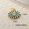 Copper Blue Eyes And Devil's Eye Inlay Jewelry Pendant And Bracelet Set