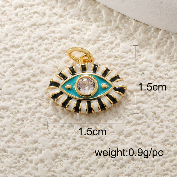 Copper Blue Eyes And Devil's Eye Inlay Jewelry Pendant And Bracelet Set