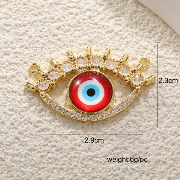 Copper Blue Eyes And Devil's Eye Inlay Jewelry Pendant And Bracelet Set