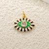 Copper Blue Eyes And Devil's Eye Inlay Jewelry Pendant And Bracelet Set