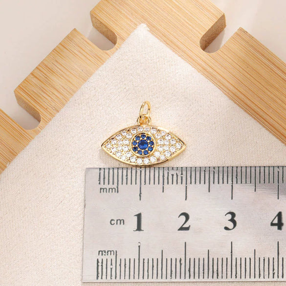 Copper Blue Eyes And Devil's Eye Inlay Jewelry Pendant And Bracelet Set