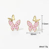 Copper Butterfly And Bow Ear Studs