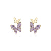 Copper Butterfly And Bow Ear Studs