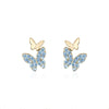 Copper Butterfly And Bow Ear Studs