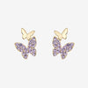 Copper Butterfly And Bow Ear Studs