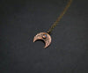 Wholesale Alloy Electroplating Geometric Crescent Moon Pendant Necklace for Women