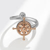 Copper Casual Simple Style Plating Rudder Open Rings Anxiety Ring