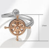 Copper Casual Simple Style Plating Rudder Open Rings Anxiety Ring
