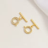 Copper Clad Gold Color Zirconium Handmade Jewelry Accessories Material For Belt Hanging Buckle Bracelet Necklace Earrings With Inlay Process