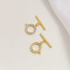 Copper Clad Gold Color Zirconium Handmade Jewelry Accessories Material For Belt Hanging Buckle Bracelet Necklace Earrings With Inlay Process