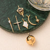 Copper Cross Pendant Jewelry Accessories With Microinlaid Zircon Electroplating Geometric Ushaped Design