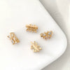 Copper Cute Animal Style Butterfly Inlaid Zircon Double Row Pearl Spacer Double Hole Accessories Diy Bracelet Necklace With Gold Plating