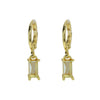 Copper December Birthstone Earrings With Ladder Square Rectangular Shape Electroplated For Women Elegant Fashion Allmatch
