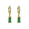 Copper December Birthstone Earrings With Ladder Square Rectangular Shape Electroplated For Women Elegant Fashion Allmatch