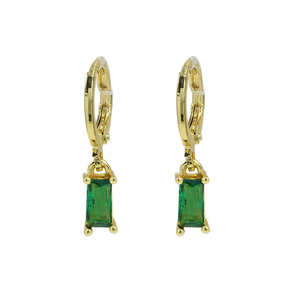 Copper December Birthstone Earrings With Ladder Square Rectangular Shape Electroplated For Women Elegant Fashion Allmatch