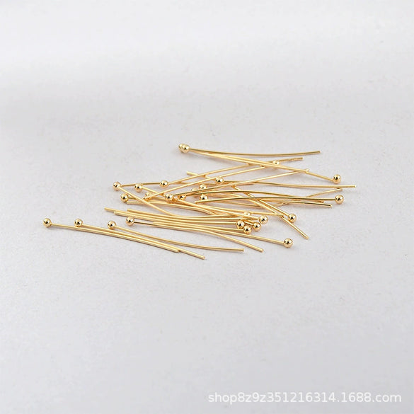 Copper Electroplated Ball Needle Handmade Earrings Material For Beaded Jewelry Accessories