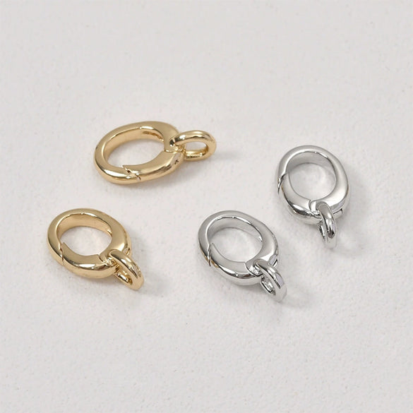 Copper Electroplated Chainshaped Lobster Clasp 8Shaped Spring Clasp Long Oval Tail Clasp Necklace