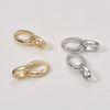 Copper Electroplated Chainshaped Lobster Clasp 8Shaped Spring Clasp Long Oval Tail Clasp Necklace
