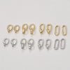 Copper Electroplated Chainshaped Lobster Clasp 8Shaped Spring Clasp Long Oval Tail Clasp Necklace
