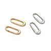 Copper Electroplated Chainshaped Lobster Clasp 8Shaped Spring Clasp Long Oval Tail Clasp Necklace