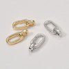 Copper Electroplated Chainshaped Lobster Clasp 8Shaped Spring Clasp Long Oval Tail Clasp Necklace