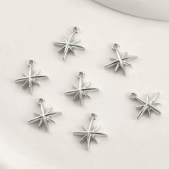 Copper Electroplated Colorpreserving Cross Star Sparkling Zircon Pendant Diy Handmade Jewelry Accessories