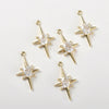 Copper Electroplated Colorpreserving Zirconium Double Hanging Star Pendant Jewelry Accessories Bracelet Necklace Earrings
