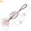 Copper Electroplated Crystal And Colorful Stone Heart And Round Tree Of Life Pendant Hanging Accessory With Floral Ancient Style