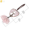 Copper Electroplated Crystal And Colorful Stone Heart And Round Tree Of Life Pendant Hanging Accessory With Floral Ancient Style