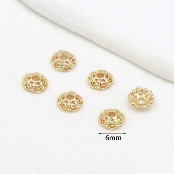 Copper Electroplated Flower Holder Bead Holder Handmade Beaded Bracelet Jewelry Accessories