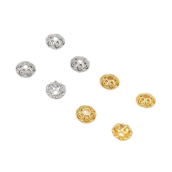 Copper Electroplated Flower Holder Bead Holder Handmade Beaded Bracelet Jewelry Accessories