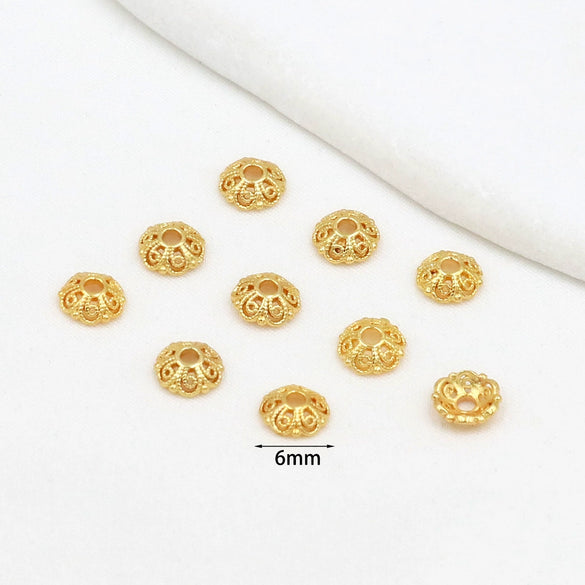Copper Electroplated Flower Holder Bead Holder Handmade Beaded Bracelet Jewelry Accessories