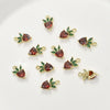 Copper Electroplated Fruit Grape Pineapple Strawberry Zircon Pendant Jewelry Accessories