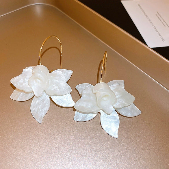 Copper Electroplated Geometric Bow Tassel Women's Earrings