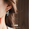 Copper Electroplated Geometric Bow Tassel Women's Earrings
