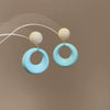 Copper Electroplated Geometric Bow Tassel Women's Earrings