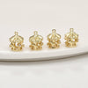 Copper Electroplated Geometric Zircon Carousel Box Jewelry Pendant Accessories