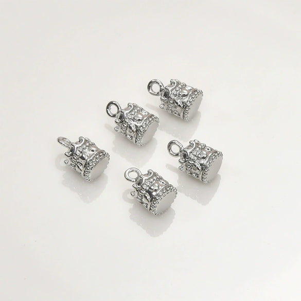Copper Electroplated Geometric Zircon Carousel Box Jewelry Pendant Accessories