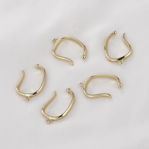Copper Electroplated Hand Made Ear Bone Clip Accessories For Non Pierced Ears