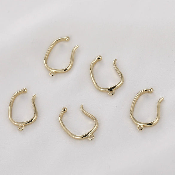 Copper Electroplated Hand Made Ear Bone Clip Accessories For Non Pierced Ears