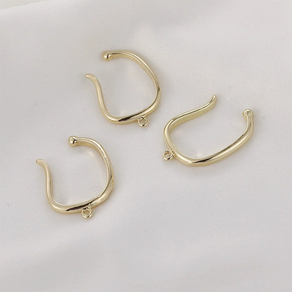 Copper Electroplated Hand Made Ear Bone Clip Accessories For Non Pierced Ears