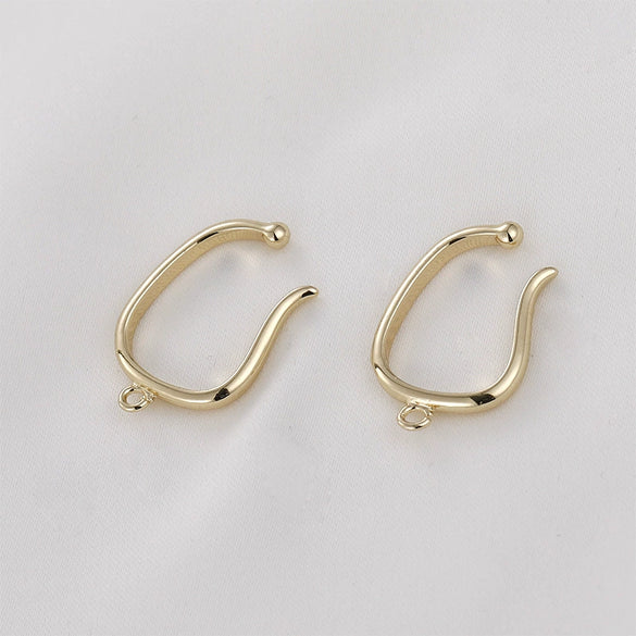 Copper Electroplated Hand Made Ear Bone Clip Accessories For Non Pierced Ears
