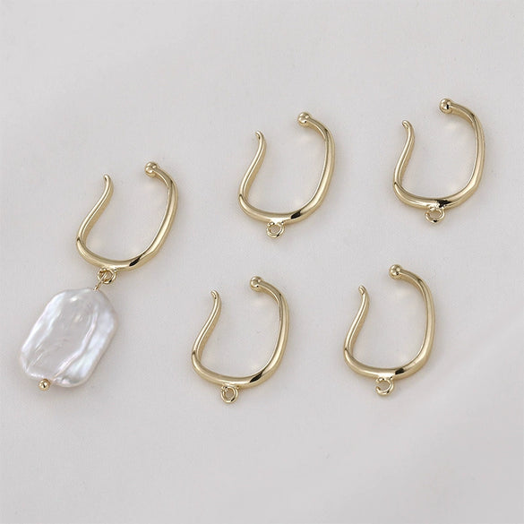 Copper Electroplated Hand Made Ear Bone Clip Accessories For Non Pierced Ears