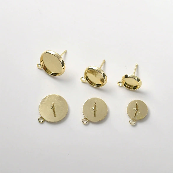 Copper Electroplated Handmade Beads Earrings Accessories With Hanging Ear Needle