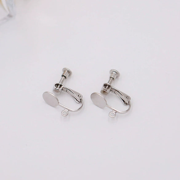 Copper Electroplated Handmade Ear Clip With Hanging Ring Jewelry Accessories