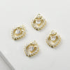 Copper Electroplated Heart Bow Inlaid Zircon Pendant Jewelry Accessories